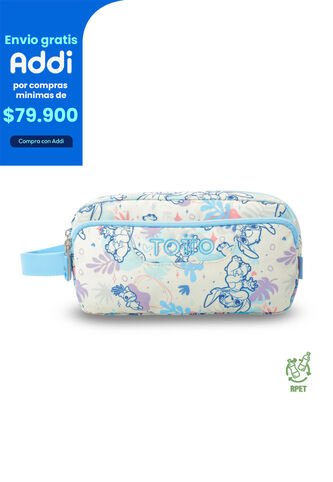 Cartuchera Multiuso Agapec Stitch Grande Blanca Mujer Totto