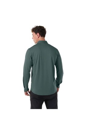 Camisa Manga Larga Pardo Para Hombre Verde
