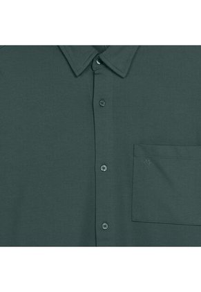 Camisa Manga Larga Pardo Para Hombre Verde