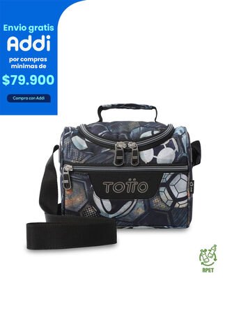 Lonchera Térmica Para Hombre Pizarra Mediana Negra Totto