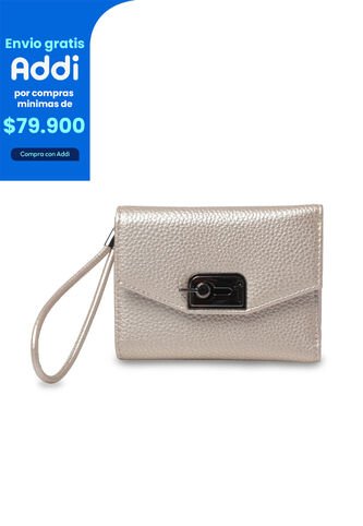 Billetera Mujer Smooth Pequeña Con RFID Blocker Beige Totto