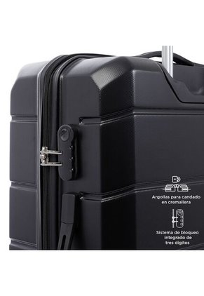 Maleta Viaje Mediana 360 Rayatta Negra