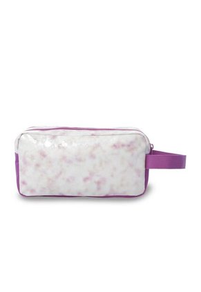 Cartuchera Escolar Grande Para Niña 2 Cuerpos Tie Blanca/Rosada