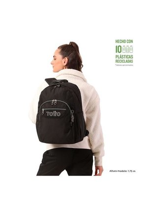 Morral Juvenil Porta PC 14" Acuarela Negro