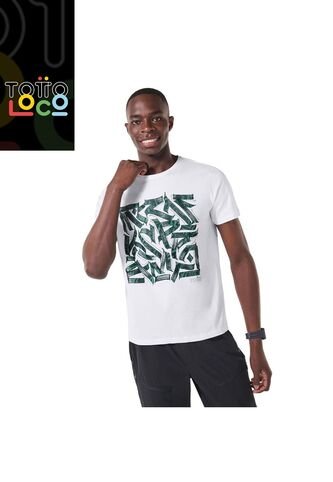 Camiseta Estampada Para Hombre Atena Blanca Totto
