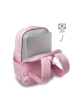 Morral Universitario Trik 2.0 Porta PC 15" Rosado Mujer