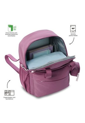 Morral Universitario Porta Tablet 10" Suzuka Rosado Rose Mujer