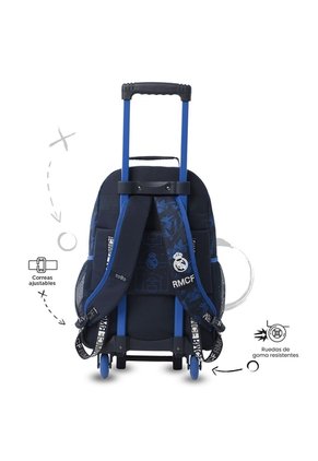 Morral Con Ruedas Escolar Real Madrid Grande Azul