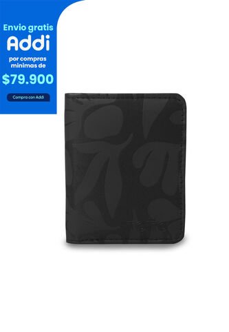 Billetera Mujer Texture Pequeña Con RFID Blocker Negra Totto