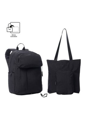 Morral Universitario 2 En 1 Porta PC 16" Duality Negro Unisex