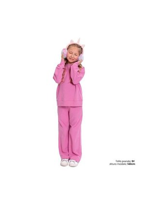 Buzo Cuello Redondo Para Niña Capibara Rosado