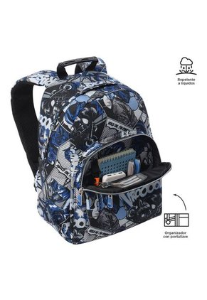 Morral Juvenil Porta PC 13" Gommas Gris