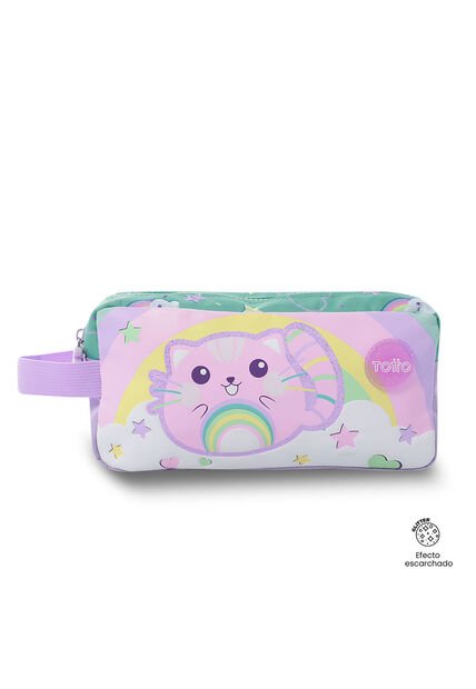 Cartuchera Escolar Grande Para Niña 2 Cuerpos Little Magic Azul