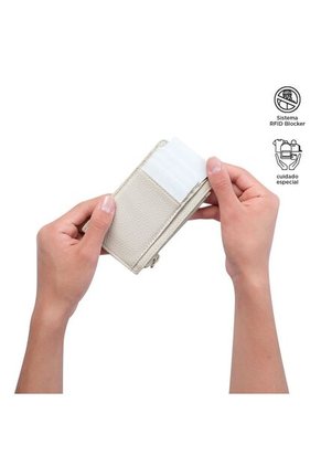 Portadocumentos De Viaje Soft Con RFID Blocker Beige