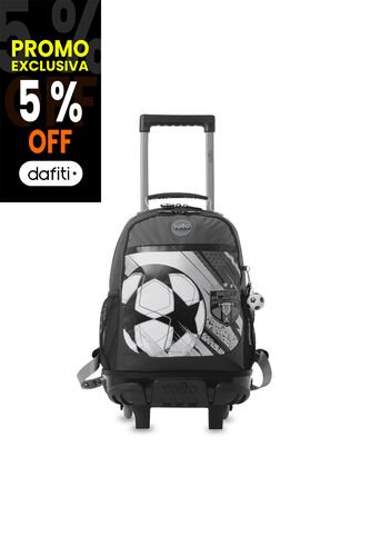 Morral Escolar Con Ruedas Champion Mediano Estampado De Fútbol Totto