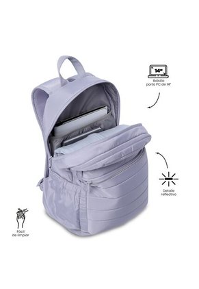 Morral Universitario Porta PC 14" Plaine 2.0 Morado Mujer