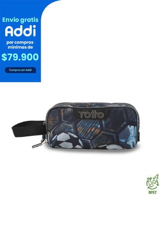 Cartuchera Escolar Mediana Para Hombre Cinta Pro Negra Totto