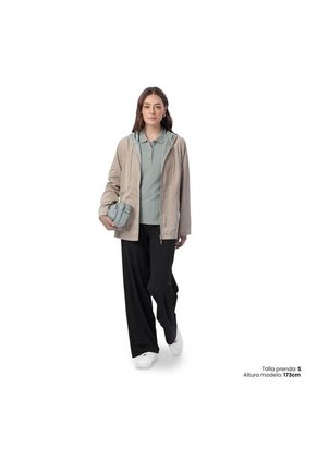 Chaqueta Doble Faz Para Mujer Baccat Beige/Verde