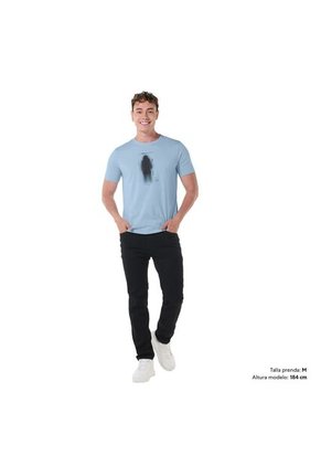 Camiseta Estampada Para Hombre Primen Azul