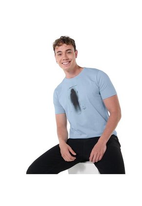 Camiseta Estampada Para Hombre Primen Azul