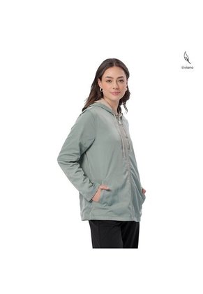Chaqueta Doble Faz Para Mujer Baccat Beige/Verde