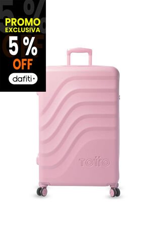 Maleta De Viaje Grande 23 Kilos 360 Bazy + 2.0 Rosada Totto
