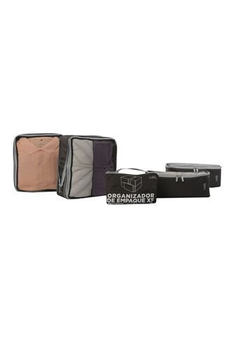Organizador De Viaje Packing Cube X 5 Negro Totto