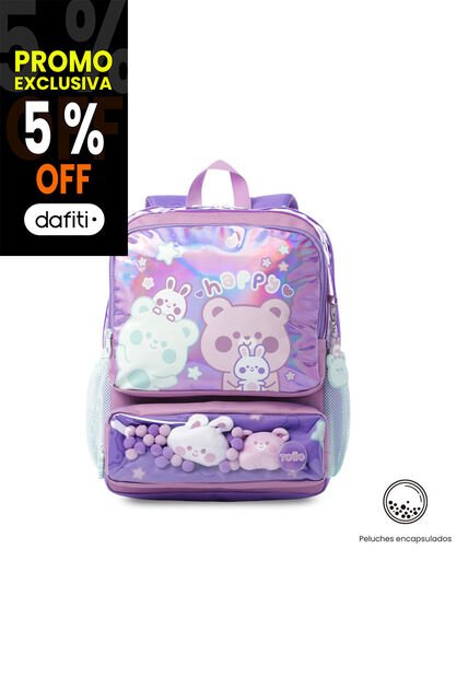 Morral Para Niña Friends Party Mediano Color Morado