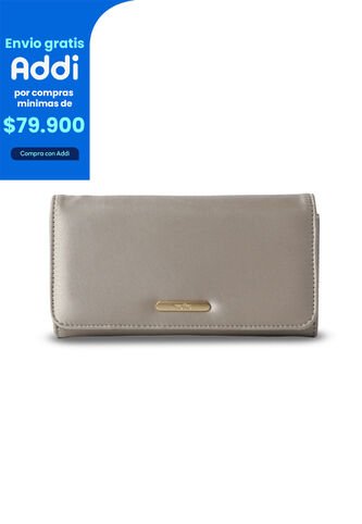 Billetera Mujer Bel Grande Con RFID Blocker Beige Totto