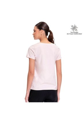 Camiseta Estampada Para Mujer Prime Manga Corta Rosada