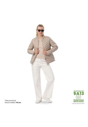 Chaqueta Acolchada Para Mujer Owens 2.0 Beige/Metálico/