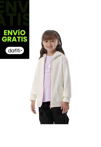 Buzo Para Niña Tapir Abierto Color Blanco