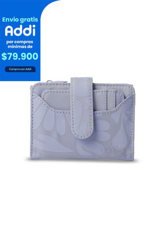 Billetera Mujer Texture Pequeña Con RFID Blocker Morada Totto