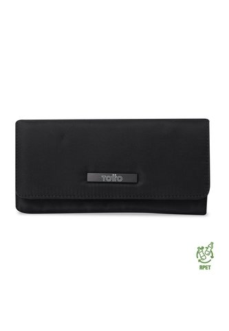 Billetera Para Mujer Adelaide 2 Con RFID Blocker Negra Totto