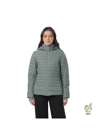Chaqueta Acolchada 2 En 1 Para Mujer Chalina Verde Totto