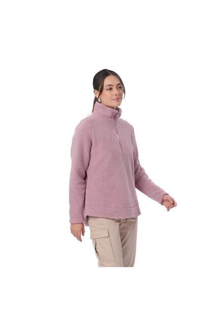 Buzo Con Cremallera Para Mujer Shorel Pullover Rosado
