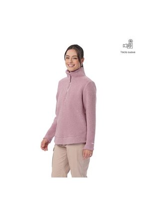 Buzo Con Cremallera Para Mujer Shorel Pullover Rosado