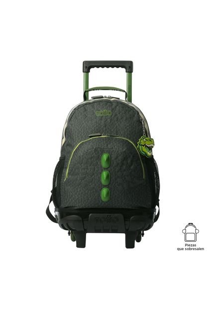 Morral Con Ruedas Niño Dinoland Mediano Gris
