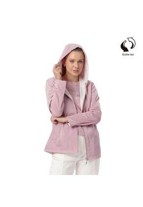 Chaqueta Doble Faz Para Mujer Baccat Morada/Blanca