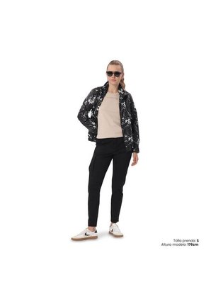 Chaqueta Casual Para Mujer Pray Liviana Negra