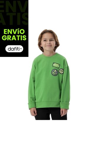 Buzo Cuello Redondo Para Niño Rawkid Color Verde Totto
