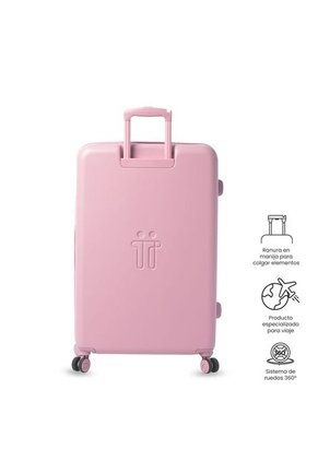 Maleta De Viaje Grande 23 Kilos 360 Bazy + 2.0 Rosada