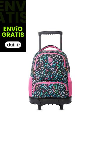 Maleta Para Niña Con Ruedas Skl Grande Negro Totto