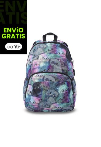 Morral Universitario Ometto 2.0 Print Gris On Gatos Totto