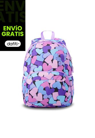 Morral Universitario Ometto 2.0 Print Mujer Con Corazones Totto