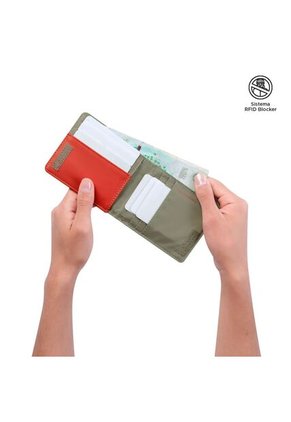 Billetera Dagoba 2.0 Con RFID Blocker Beige/Roja