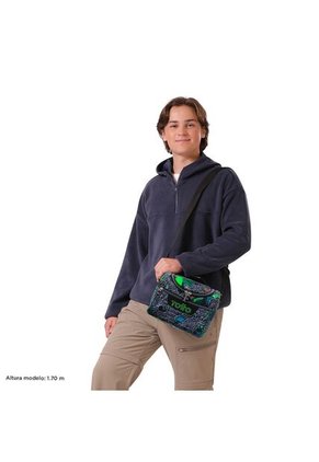 Combo Escolar Morral Grande Acuarela Y Lonchera Térmica Pizarra