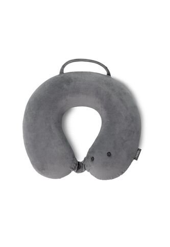 Almohada De Viaje Memory Foam Jet Pillow Color Gris Totto