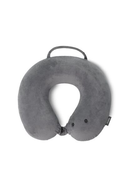 Almohada De Viaje Memory Foam Jet Pillow Color Gris