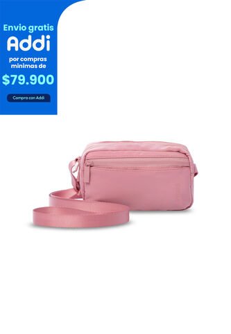 Bolso Para Mujer Bombo Tipo Crossbody Pequeño Rosado Totto